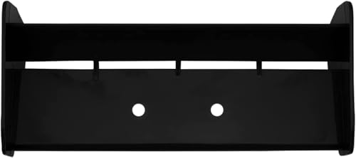 2 Pack 1/10 RC Plastic Rear Spoiler Compatible with 1:10 Scale RC Off-Road Short Course Truck Buggy Racing Rear Wing Tail (Black) - color: Black