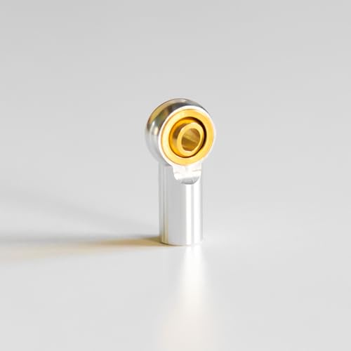 [20Pcs] M3 RC Ball Joint Rod End Links, CNC Aluminum Alloy M3 Rod Ends with Gold-Plated Copper Ball, Precision Linkage Ends for 1/10 RC Crawler Axial SCX10, Traxxas, Tamiya, Redcat -Silvery - color: Silvery