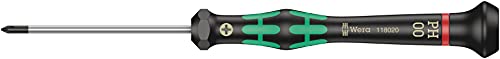 Wera 2035/6 A Kraftform Micro Slotted/Phillips Electronics Screwdriver Set and Rack, 6-Pieces - size: Slotted/Phillips: One Size