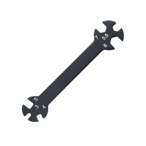 OSALADI 6-in-1 RC Wrench Tool for Turnbuckles Black Adjustable Rod Wrench Multifunctional RC Car Repair Tool Precision Features