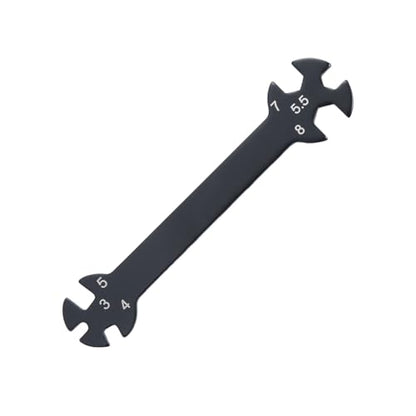 OSALADI 6-in-1 RC Wrench Tool for Turnbuckles Black Adjustable Rod Wrench Multifunctional RC Car Repair Tool Precision Features