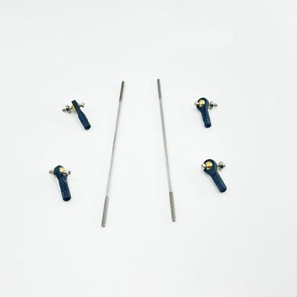 2PCS RC Toy Push Rod Adjustable Tie Rods Ball Head Joint Servo Linkage Link Rod for RC Airplane Helicopter Car Boat DIY Model Toy Parts (M2x100mm) - style: M2x100mm
