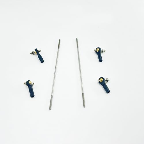 2PCS RC Toy Push Rod Adjustable Tie Rods Ball Head Joint Servo Linkage Link Rod for RC Airplane Helicopter Car Boat DIY Model Toy Parts (M2x100mm) - style: M2x100mm
