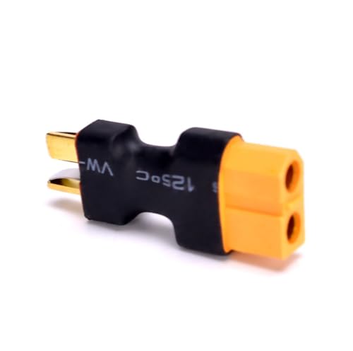 5pcs XT60 Female Connector to T-Plug Male Connector Adapter for RC Car Plane Lipo Battery ESC (Female XT60 to Male T-Plug) - size: XT60 Female to T Plug Male