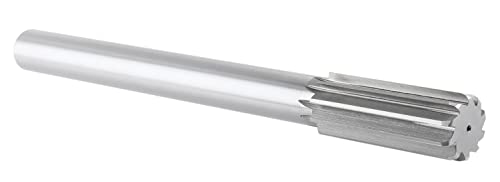 Accusize Industrial Tools 1-1/8'' H.S.S. M2 Straight Shank Straight Flute Chucking Reamer, Flute Length 2-7/8'', Oal 11'', 10 Flute, 5015-0305 | 1-1/8" HSS M2 Straight Shank Straight Flute Chucking Reamer, Flt Len 2-7/8", OAL 11", Right Hand Cut, 10 Flute