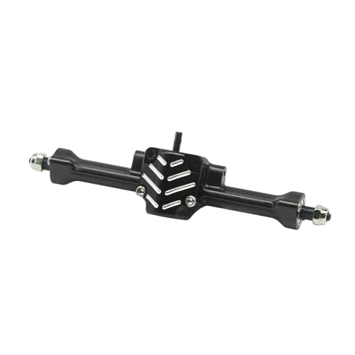 Aluminum Front/Rear Axle with Brass Kunckles/Steering Link/Gear/Bearing/CVD Whole Set for SCX30 Cars Upgrade Parts BK: Black R: Red (Black) - color: Black
