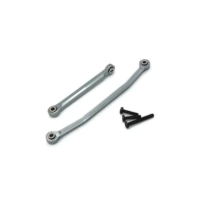 Compatible with FMS for FCX24 1/24 Rc Model Crawler Car Truck for Buggy Upgrade Parts Metal Steering Rods Steering Linkage Tie Link Kit Linkage - color: Gray