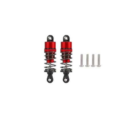 Rc Shocks Oil Filled,2PCS 52mm-120mm Oil Leakproof For 1/10 RC Buggy Truggy On Road Touring Drift Cars Monster Trucks Upgrade Parts (2pcs 55mm red) - color: 2pcs 55mm red