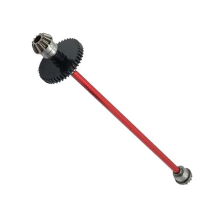 for Wltoys for 144001 144002 144010 1/14 Center Drive Shaft Assembly Steel Reduction Gear 27T Motor Gear RC Car Upgrade Parts RC Car Repair Kit(Red) - color: Red