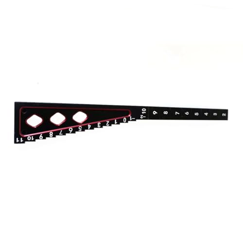 Aluminum RC Ride Height Gauge RC Measuring Tool for 1/8 1/10 Cars - color: Black Red