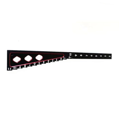 Aluminum RC Ride Height Gauge RC Measuring Tool for 1/8 1/10 Cars - color: Black Red