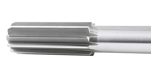 Accusize Industrial Tools 1-1/8'' H.S.S. M2 Straight Shank Straight Flute Chucking Reamer, Flute Length 2-7/8'', Oal 11'', 10 Flute, 5015-0305 | 1-1/8" HSS M2 Straight Shank Straight Flute Chucking Reamer, Flt Len 2-7/8", OAL 11", Right Hand Cut, 10 Flute