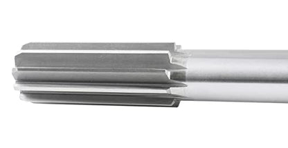 Accusize Industrial Tools 1-1/8'' H.S.S. M2 Straight Shank Straight Flute Chucking Reamer, Flute Length 2-7/8'', Oal 11'', 10 Flute, 5015-0305 | 1-1/8" HSS M2 Straight Shank Straight Flute Chucking Reamer, Flt Len 2-7/8", OAL 11", Right Hand Cut, 10 Flute