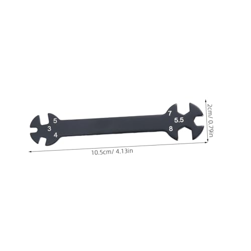 6-in-1 RC Wrench Tool for Turnbuckles Multifunctional Black Rod Wrench for RC Cars Sturdy Repair Tool Adjustable Features for Hobbyists