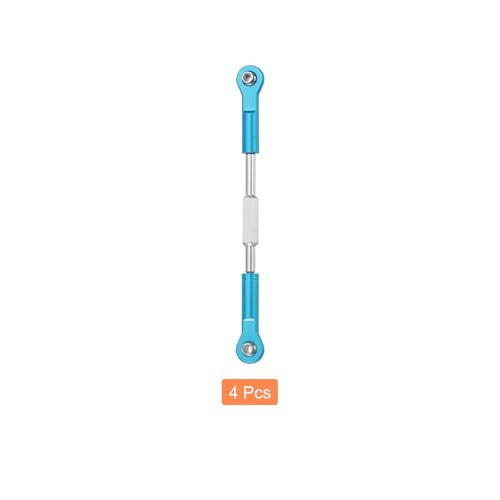 MECCANIXITY 4 Pcs Steering Servo Turnbuckle Rod RC Aluminum Alloy Linkages for HSP 1/10 94123 On-Road RC Car (Blue, 96mm) - color: Blue, size: 96mm