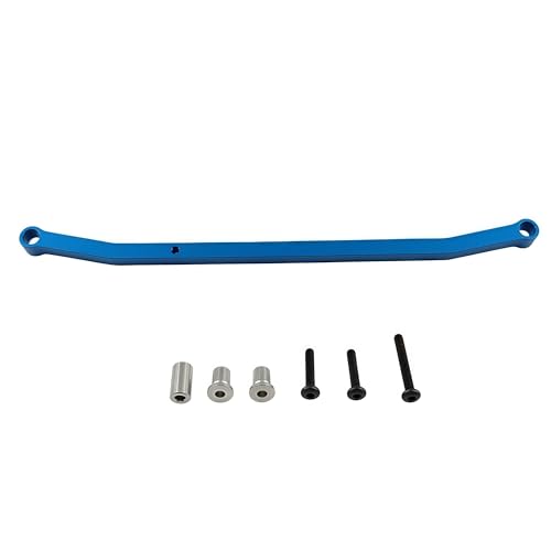 Steering Tie Rod & Drag Link for Losi 1/18 Mini LMT 4X4 Truck (Blue) | Aluminum,Monster Truck,Steering Link Set,Upgrade Parts,LOS211051 Compatible,LOS01026 Compatible,CNC Machined,High Strength - color: Blue