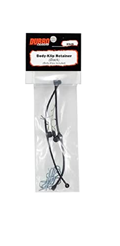 Du-Bro Body Klip Retainer, With Rubber Attachments, For RC Cars and Trucks, 2-Pack, Black - color: Black