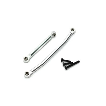 Compatible with FMS for FCX24 1/24 Rc Model Crawler Car Truck for Buggy Upgrade Parts Metal Steering Rods Steering Linkage Tie Link Kit Linkage - color: Silver