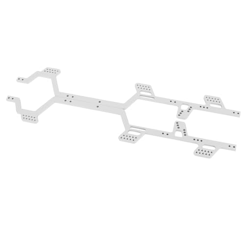 Aluminum Alloy 6x6 Chassis Frame Rail with Brass Complete Middle Axle for TRX4-M 1/18 RC Crawler Upgrade (Silver) - color: Silver
