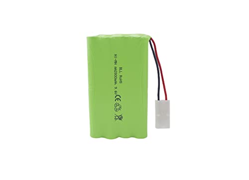 sea jump 2PCS 9.6V 2800mah AA Rechargeable Battery with Tamiya Plug and USB Charging Cable for RC Remote Control Vehicles, Trucks, Tanks, Engineering Vehicles, RC Ships, Toys, Car Batteries
