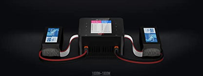 ISDT P30 Bundle: P30 DC 1000W 30A Dual Channel Lipo Battery Charger & 4S 50C 1300mAh Smart Battery for RC Car Plane FPV Drone (2 Packs)