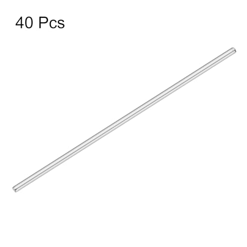 MECCANIXITY 40pcs 2mmx80mm Toys Shaft Round Rod Axles Drive Shaft for DIY RC Car Truck Boat Helicopter Model Part, Silver - size: 2mmx80mm