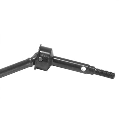 Steel Front Rear Axle Shafts 5mm Extended +2mm Thread Longer Driveshaft for 1/18 RC Crawler Car TRX4M Upgrade Parts (Black) - color: Black