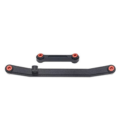 High Clearance Links Set Steering Rod Tie for AXIAL 1/24 SCX24 AXI00001 C10 AXI00002 Wrangler JLU AXI00006 Bronco Upgrades RC Crawler Car - color: Black