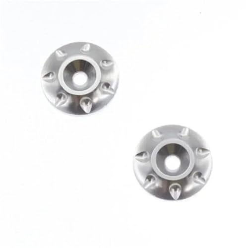 RC Car Toys Parts for RC Car 1/10 1/8 CatRC 2pcs Metal Wing Mounting Tail Washer M3 Screw Gasket Remote Control Off Road for Buggy Short Course Truck Parts(Silver) - color: Silver