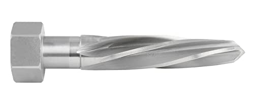 Accusize Industrial Tools H.S.S. Aligning Reamer - 1-1/16'' Diameter, 5'' Flute, 7'' OAL, Hex Shank, Spiral Flute, 0523-6055 - size: 1-1/16 inch