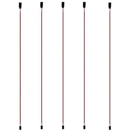 3-Pin Servo Extension Wire Lead Female to Male, JR Plug Connector, RC Servo Extension Wire Connectors, Remote Control Parts for RC Car Drone Quadcopter Aircraft ETC. (50cm-5pcs) - style: 50cm-5pcs