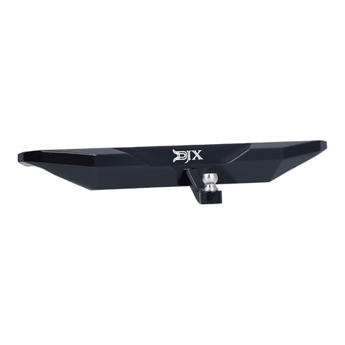 DJX Aluminum SCX30 Front & Rear Bumper w/Tow Hook for 1/30 Axial SCX30 Jeep Wrangler JLU Upgrades (Black)