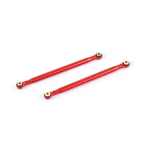 Aluminum Alloy Rod Link Suspension Linkage Kit for 1/24 RC Crawler Car SCX24 Deadbolt AXI90081 AXI00004 Upgrades (Red)