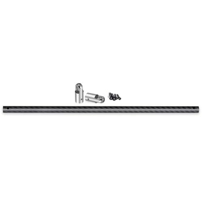 Que-T 1/8 RC Carbon Fiber Center Brace Bar for Arrma Vendetta Infraction 3S BLX Central Chassis Support Bar Upgrade (Black & Silver) - color: Black & Silver