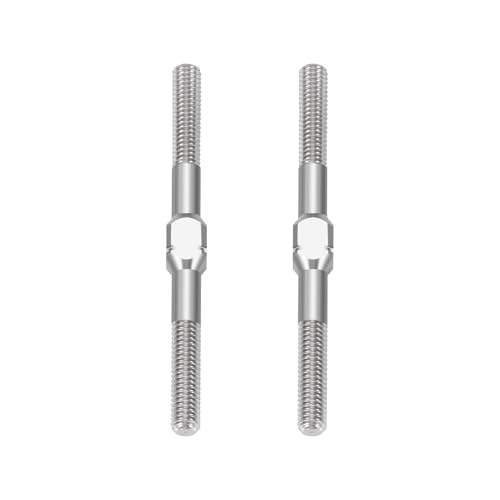 RCHUBAM 2PCS RC Turnbuckles Camber M3 Link Rod for 1/10 TRX-4 Slash 4X4 | 1 Pairs 14mm-50mm Suspension Rod,Alloy Steering Linkage Tie Rods - style: 40mm