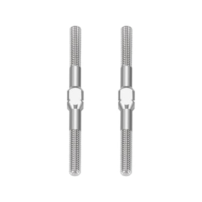 RCHUBAM 2PCS RC Turnbuckles Camber M3 Link Rod for 1/10 TRX-4 Slash 4X4 | 1 Pairs 14mm-50mm Suspension Rod,Alloy Steering Linkage Tie Rods - style: 40mm