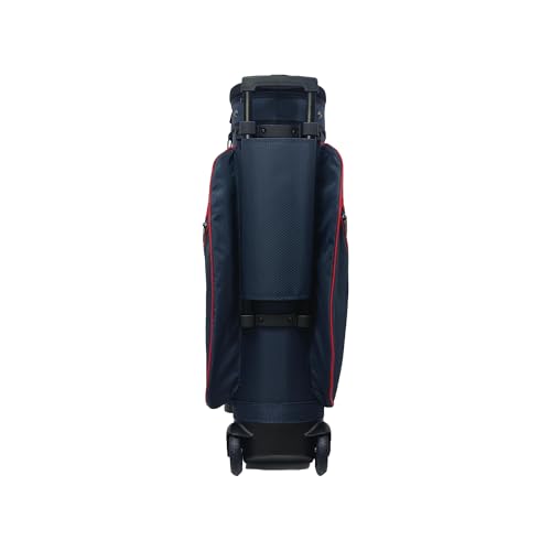 RJ Sports Spinner X Transport Wheeled Golf Cart Bag - color: Red/White/Navy