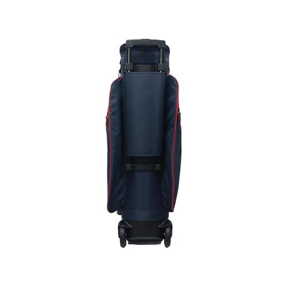 RJ Sports Spinner X Transport Wheeled Golf Cart Bag - color: Red/White/Navy