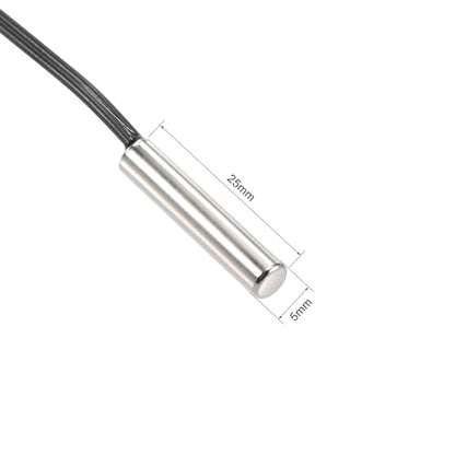 10K Temperature Sensor Probe, 3pcs 1 Meter Waterproof Temp Sensor Probe, Stainless Steel 3950 NTC Thermistor Sensor Probe, Digital Temp Transmitter Extension Cable