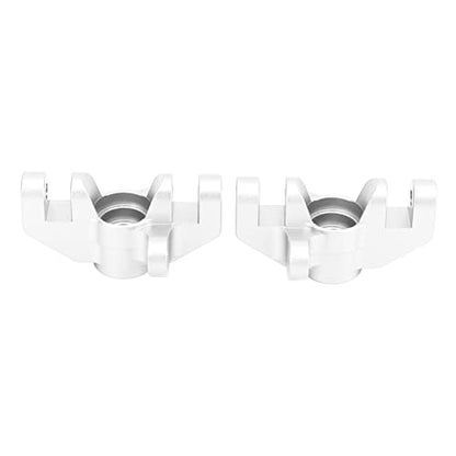 RC Steering Cup, 2pcs Aluminum Alloy Steering Cup Steering Knuckle Upgrade Accessories for LOSI Hammer Rey U4 Rock Racer 1/10 RC Car (Silver) - color: Silver