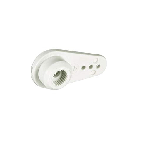 uxcell Plastic Servo Arms 25T White, 3mm Hole Single/Double Arm for Futaba 1 Set