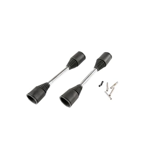 9mm Dogbone Drive Shaft Set for 1/5 Scale RC Car Metal CVD Axle Drivetrain Replacement Parts(Black) - color: Black