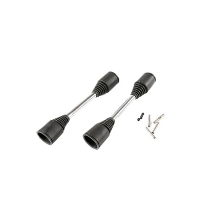 9mm Dogbone Drive Shaft Set for 1/5 Scale RC Car Metal CVD Axle Drivetrain Replacement Parts(Black) - color: Black