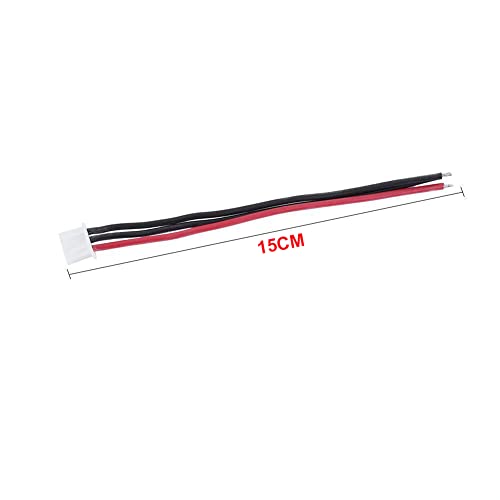 10pcs 2S 3 Pins Balance Connector Male Plug Extension Cable JST-XH RC Lipo Connector Adapter with 15cm 22awg Silicone Cable (2S 3Pins)