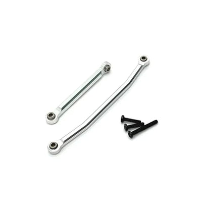 Compatible with FMS for FCX24 1/24 Rc Model Crawler Car Truck for Buggy Metal Steering Rods Steering Linkage Tie Link Upgrade Parts Kit Linkage - color: Silver