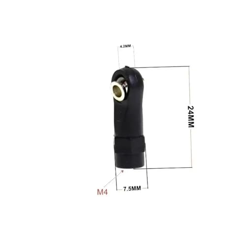 COMODO RC Crawler Tie Rod End Link Set 1/10 1/8 Scale M4 Plastic Ball Head Joint Compatible with RC Truck Buggy Crawler Car(D) - color: D