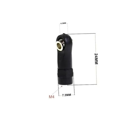 COMODO RC Crawler Tie Rod End Link Set 1/10 1/8 Scale M4 Plastic Ball Head Joint Compatible with RC Truck Buggy Crawler Car(D) - color: D