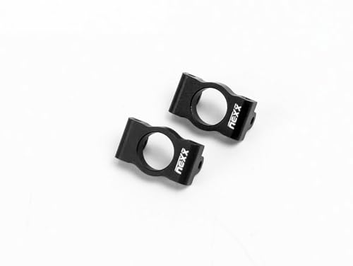 Nexx Racing Aluminum Caster Blocks - Remote Control Car, RC Car Upgrade Parts for Losi RC Car Micro-B 2WD Brushed Mini RC Buggy 1/24 Scale (Black | NX-462-B) - color: Black | Nx-462-b
