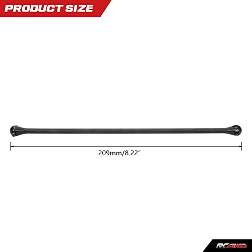 RCAWD CVD Driveshaft Dogbone 201mm #45 Steel ARA310924 for Arrma Kraton 8S BLX RTR EXB Roller Upgrade Parts (Black)