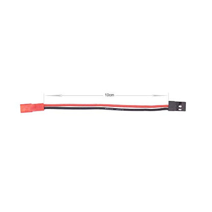 10pcs JR Futaba Male Servo Connector Plug to JST Female Adapter Cable 22awg 10cm Silicone Wire for RC Lipo Battery